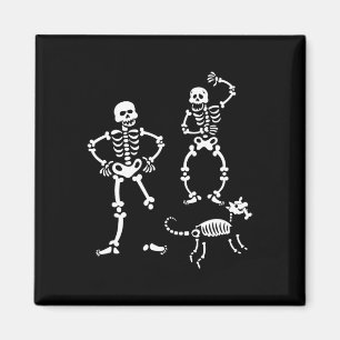 Dog Skull Skeleton Running Halloween Costume Party Magnet