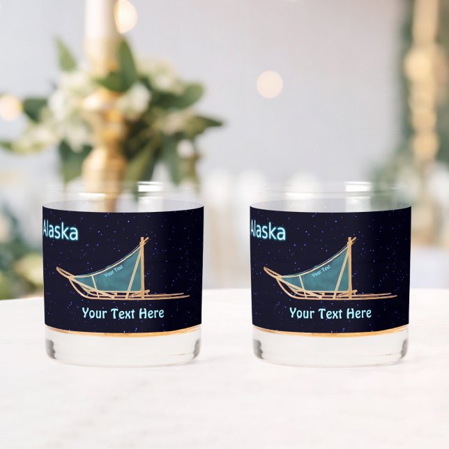 Dog Sled - Alaska Whiskey Glass (Insitu (Wedding))