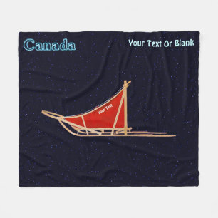 Dog Sled - Canada Fleece Blanket