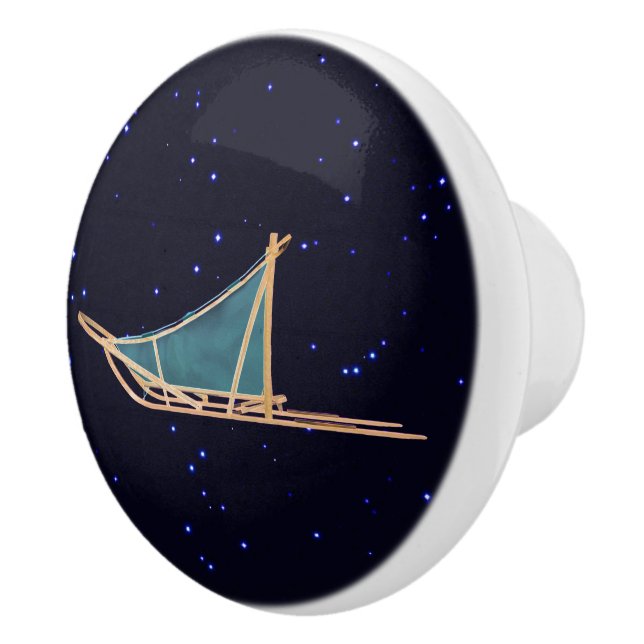 Dog Sled Ceramic Knob (Right)