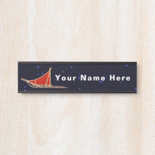 Dog Sled Door Sign
