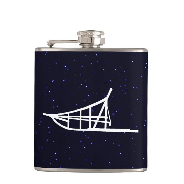 Dog Sled Hip Flask (Front)