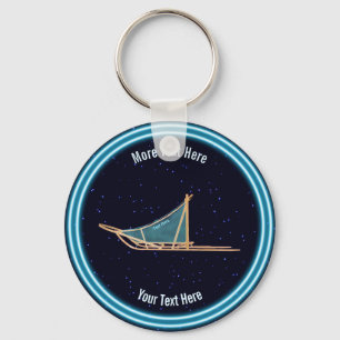 Dog Sled On Stars Key Ring