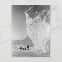 Dog Sled Team Resting by Iceberg