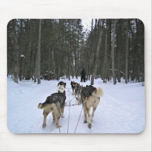 Dog Sledding in Quebec, Canada Mouse Pad