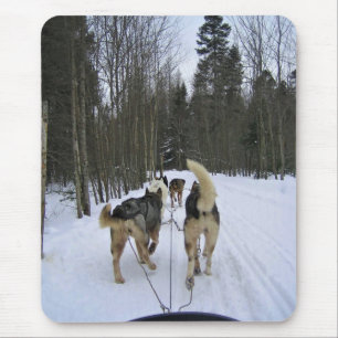 Dog Sledding in Quebec, Canada Mouse Pad