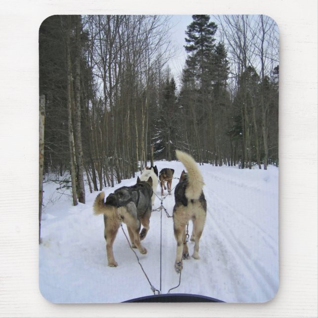 Dog Sledding in Quebec, Canada Mouse Pad (Front)