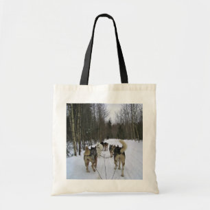 Dog Sledding in Quebec, Canada Tote Bag