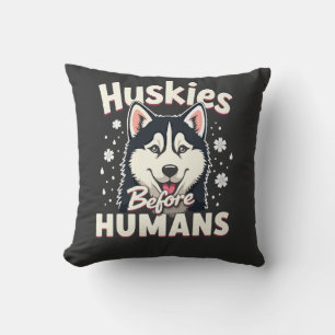 Dog Sledding Mushing Adventure Husky Team Winter Cushion