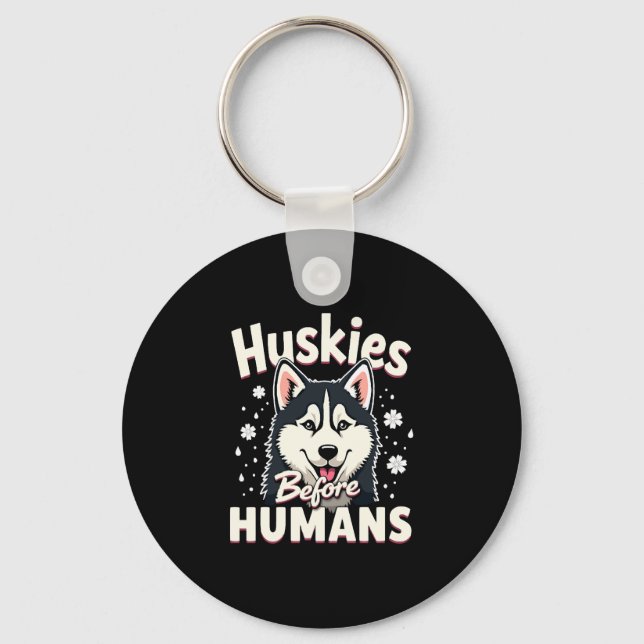 Dog Sledding Mushing Adventure Husky Team Winter   Key Ring (Front)