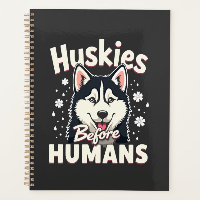 Dog Sledding Mushing Adventure Husky Team Winter   Planner (Front)