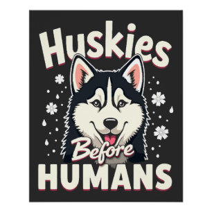 Dog Sledding Mushing Adventure Husky Team Winter Poster