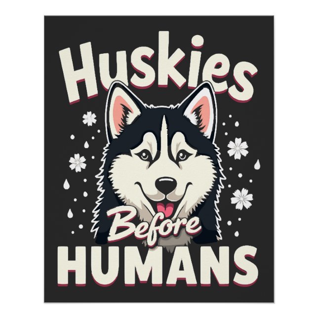 Dog Sledding Mushing Adventure Husky Team Winter   Poster (Front)