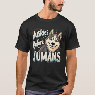 Dog Sledding Mushing Adventure Huskyeam Winter fun T-Shirt