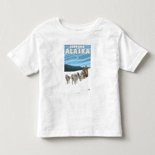 Dog Sledding Scene - Cordova, Alaska Toddler T-Shirt