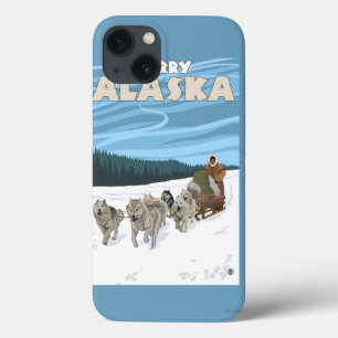 Dog Sledding Scene - Curry, Alaska iPhone 13 Case