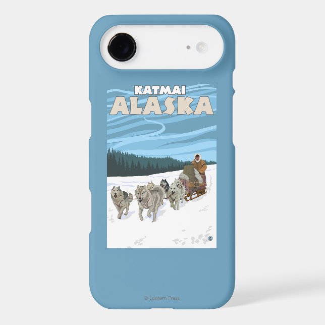 Dog Sledding Scene - Katmai, Alaska Case-Mate iPhone Case (Back)