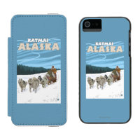 Dog Sledding Scene - Katmai, Alaska
