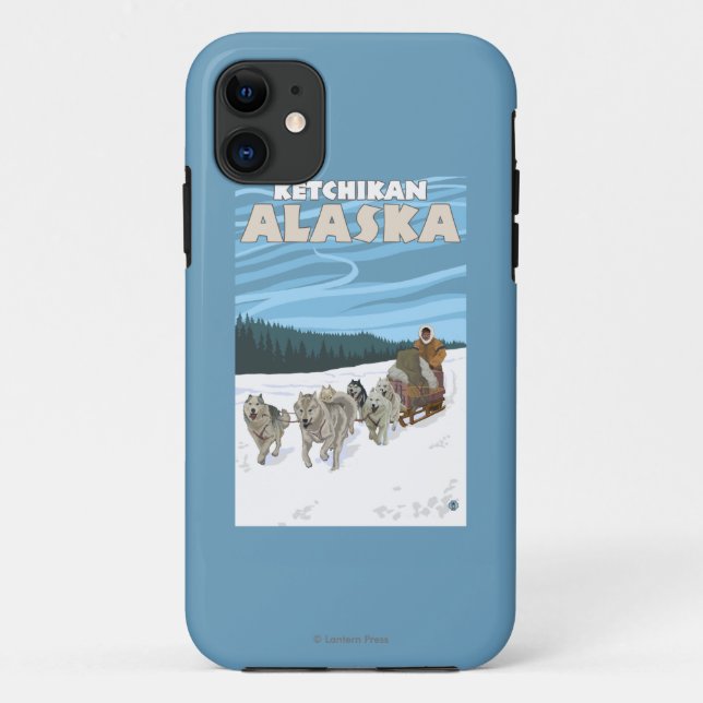 Dog Sledding Scene - Ketchikan, Alaska Case-Mate iPhone Case (Back)