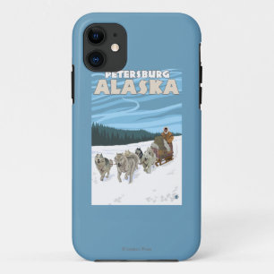 Dog Sledding Scene - Petersburg, Alaska iPhone 11 Case