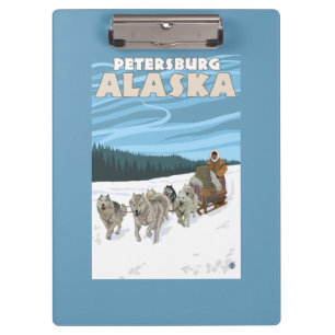 Dog Sledding Scene - Petersburg, Alaska Clipboard