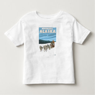 Dog Sledding Scene - Wrangell, Alaska Toddler T-Shirt