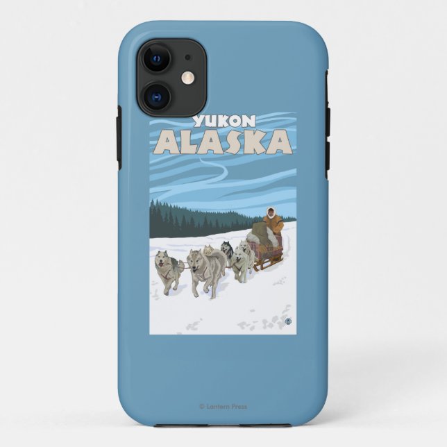 Dog Sledding Scene - Yukon, Alaska Case-Mate iPhone Case (Back)