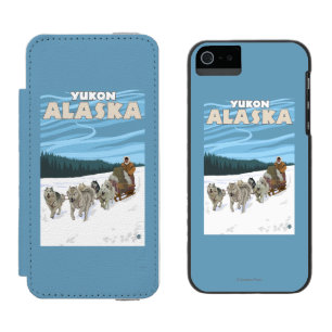 Dog Sledding Scene - Yukon, Alaska Incipio Watson™ iPhone 5 Wallet Case
