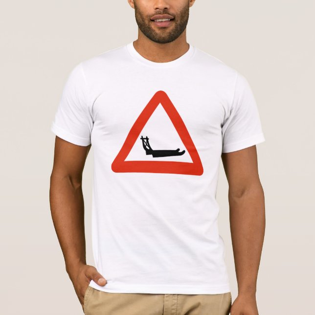 Dog Sleds Crossing, Traffic Sign, Greenland T-Shirt (Front)