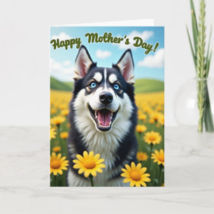Dog Smile Mothers Day Scene Card
