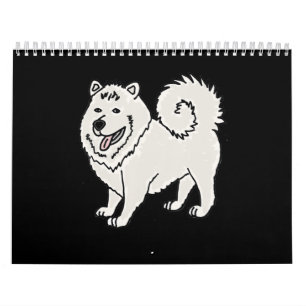 Dog   Smilenows Funny Samoyed Husky Cartoon Calendar