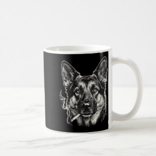 Dog smoking cigarette funny german shepard meme Do Coffee Mug