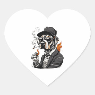 Dog Smoking Essential T-Shirt Heart Sticker