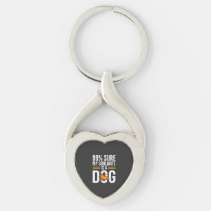 Dog Soulmate Funny Pet Lover Typography Key Ring