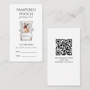 Dog Spa Groomer Pet Sitter  Appointment Card