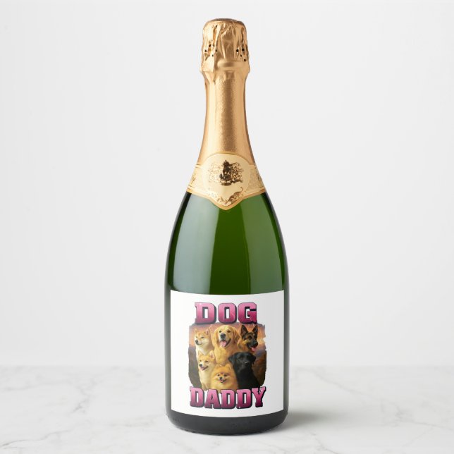 Dog   sparkling wine label (Front)
