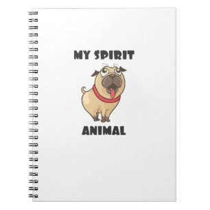 dog-spirit-animal-white notebook