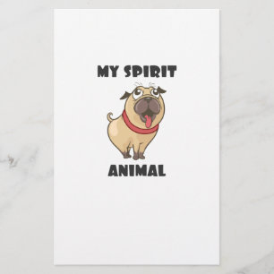 dog-spirit-animal-white stationery