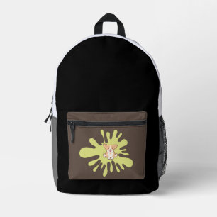 dog splash paint printed backpack