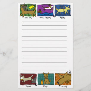 Dog Sports Stationery (Lined)