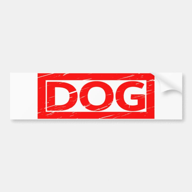 Dog Stamp Bumper Sticker (Front)