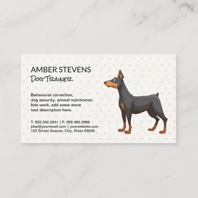 Dog Standing | Training Grooming Business Card (Front)