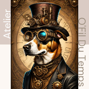 Dog Steampunk Hat 13X19 Cute Tissue Paper
