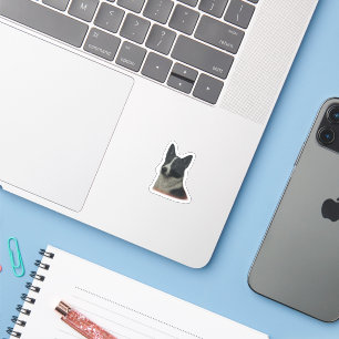 Dog Sticker Black White