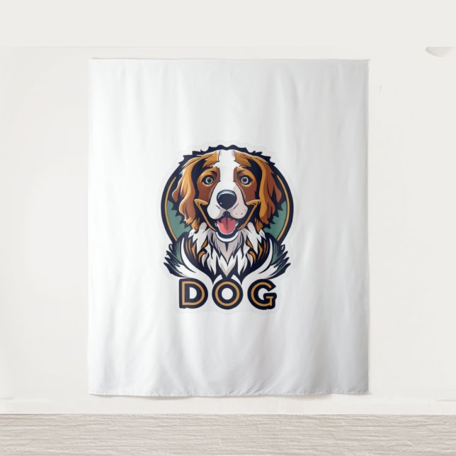 Dog Sticker   Tapestry (Front)