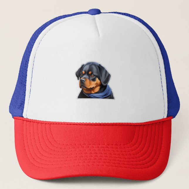 Dog Sticker  Trucker Hat (Front)