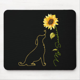 Dog Sunflower Cute Dog Tees Sunshine Dog Lover _ Mouse Pad