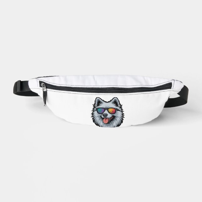 Dog Sunglasses Mountain Sunset Reflection Bum Bags (Front)