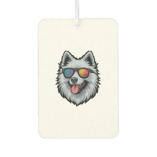 Dog Sunglasses Mountain Sunset Reflection Car Air Freshener