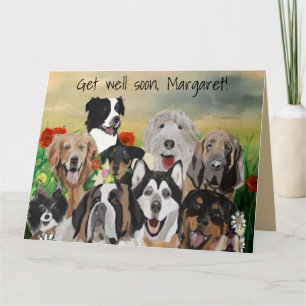 Dog Support Squad Get Well Soon Card